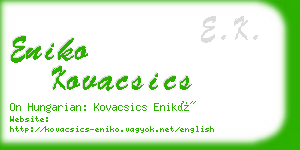 eniko kovacsics business card